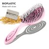 Chiara Ambra Organic Detangling Hair Brush for Women, Men & Children, Unique Spiral Hairbrush, Vented Hair Straightening Brushes for Straight, Curly & Wet Hair - Does not Pull on Hair – Lilac