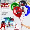 Miraculous Ladybug Cat Noir 12" Birthday Party Balloons 25 Pcs | Premium Latex for Miraculous Ladybug Party Supplies and Decorations by Vision E.D.
