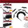Kistreao Halloween Bat Headband Black Bat Wings Hair Bands Cute Bats Headpiece Hair Accessories for Women Halloween Party Supplies