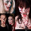 XIYOKA 30 Sheets 220+ PCS Halloween Fake Scars Tattoos Temporary Zombie Makeup Kit, Realistic Halloween Face Stitch Scar Makeup Tattoos Stickers Masquerade Prank Makeup Props