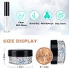 Holographic Chunky Glitter Silver Gold Purplish Red and Black Cosmetic Body Hair Face Eye Nail for Festival Carnival Concert Beauty Rave Accessories Different Shapes 4 Pots+ Quick Dry Primer Glue Gel