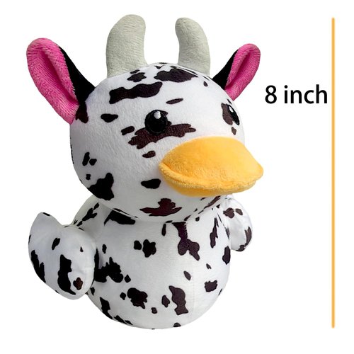 Generic 2024 New Cow Duck Plush, Cow Duck Stuffed Toy Doll, Stuffed Animal Plush Soft Cotton Stuffed Plush Doll Toy Gift for Boys and Girls (A)