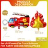 6 Pcs Fire Balloons Flame Balloons Fire Truck Balloons for Firefighter Party Favors Firefighting Theme Kids Birthday Party Decoration Supplies
