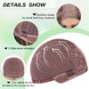 NOSTALGIA Short Ombre Blonde Wigs 14 Inch Wavy Curly Bob Wig Shoulder Length Middle Part Wigs Natural Looking Synthetic Blonde Hair Wigs for Women Daily Party Use