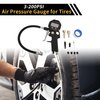 REPAIROCK Digital Display Tire Pressure Gauge 3-200PSI Regular Air Pressure Gauges for Tire with Hose Black 1 Set