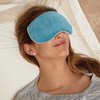 Bed Buddy Aromatherapy Eye Mask with Warm and Cold Therapy for Stress Relief - Microwave-Safe Eye Pillow & Sleep Mask, Blue, Lavender & Mint Scented