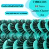 Lash Clusters DIY 100pcs Cluster Lashes Natural Look 9-16mm 3D Lash Extensions D Curl Fluffy Wispy Eyelash Clusters DIY Easy to Use at Home Individual Fluffy Strip Eyelashes Cat Eye Lashes By TMIELYBS