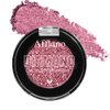 Afflano Single Pink Glitter Eyeshadow Palette, Sparkle Champagne Pink Rose Glitter Eyes Look, Highly Pigmented, Long Lasting Diamond Metallic Eye Shadow Pallet for Girl Women Neutral Eye Look, 21H