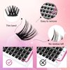 Lash Clusters DIY Eyelash Extensions 96 Clusters Lashes D Curl 0.07 Natural Individual Lash Extensions Mixed Tray False Eyelashes Soft & Strong Thin Band DIY at Home (F29-0.07D, 8-16mm)