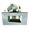 Nora Lighting NL-4857NN 4" Square Trim Regressed Adj. Natural Metal Reflector, Natural Metal Trim