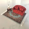 Set of 4 Dollhouse Rugs, Miniature Doll House Accessory, 10x7 Carpets, Rectangle, Kids Toy Furniture Carpeting Decor