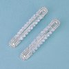 Xerling 2Pcs Sparkly Zircon Crystal Hair Barrettes Women Wedding Rhinestone Hair Styling Pins Silver Hair Clips Hairpins Decorative Hair Jewelry for Girls