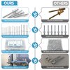 SATANTECH 500pcs Pop Rivets Assortment Kit,14 SAE Sizes Aluminum Rivets (3/32" 1/8" 5/32" 3/16" 1/4"), Assorted Blind Rivets with Reinfored Divider & Labeled Case