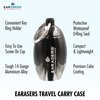 EARasers Earplugs Keychain Carrying Case - Aluminum Waterproof Ear Plugs and Pills Holder (Black)