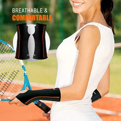 NeoAlly® - Forearm and Wrist Brace for Carpal Tunnel & Exercise, Moisture-Wicking Adjustable Wrist Wraps, Muscle Recovery Wrist Support, Medium, 2 Pack