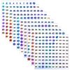 simarro Number Stickers (Number 1-1000), Self Adhesive Label Laser Stickers Waterproof Round Stickers for Organizing Nail Polish Bottle, Nail Sample Stick, Lipstick Storage Organizing (20)