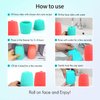 Evmliy 2Pack Ice Roller for Face, Qewro Silicone Ice Roller Facial Ice Mold to Brighten Skin Enhancing Natural Glow, Reusable Ice Roller for Face & Eye Puffiness Relief, Face Roller Skin Care Freezer