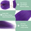 Purple Braiding Hair Pre stretched 16 Inch 3 Packs Kanekalon Pre-stretched Braiding Hair EZ Braid Yaki Texture Synthetic Hair Extensions for Crochet Box Braids