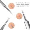 SGNEKOO Professional Facial Milia Removal Tool and Whitehead Extractor,Titanium Alloy Double Ended Needle and Steel Tweezers Kit,Blackhead,Blemish,Zit and Pimple Acne Remover Popper