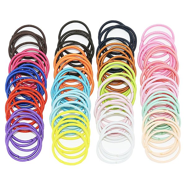 200 Pcs Colorful Simple Hair Ties Elastic Hair Rubber Bands No Damage Hair Elastics Small Thin Hair Scrunchies Colored Ponytail Holders for Daily Use