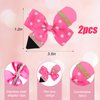 Vodolo 2Pcs Back To School Pencil Hair Clips,Funny First Day of School Hair Clips,Cute Bow Hair Accessories Back To School Outfits for Girls Hair Clip Student Uniform Accessories Gift (Pink)
