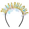 CIEHER 70th Birthday Crown 70 & Fabulous Birthday Headband, 70th Birthday Gifts for Women Friends, 70th Birthday Decorations for Women - Gold