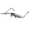 Fisherman Eyewear 8FCO Clip On Original Black Square Frame Polarized Sunglasses (Gray Lens)