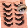 Natural Fox Eye Lashes Wispy False Eyelashes 18mm Fluffy Mink Lashes D Curl Fake Cat Eyelashes Multipack by TOOCHUNAG