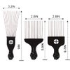 COOKOO 6 Pack Mixed Metal Afro Hair Pick Hair Comb for Women and Men for Thick Natural Curly Hair Detangle Wig Anti Static Styling Comb Pick