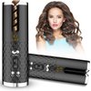 LEV Automatic Curling Iron Hair Curler | Auto Shut-Off Function for Safety | Portable & Curling Wand | Ceramic Rotating Automatic Hair Curler | USB Hair Curling Iron - Black