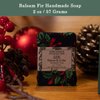 Balsam & Cedar All Natural Soap Bar 2oz- Plant Based, Made, Organic Soap, Vegan Soap for Men & Women, Essential Oils, All skin types, Natural Body Soap, USA Made, Great Gift