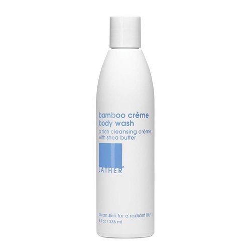 LATHER Bamboo Crème Body Wash - Moisturizing Body Wash for All Skin Types - Shower Gel Gently Cleanses & Refreshes without Drying Skin - 8 Fl Oz Bottle