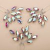 Teyglen 3pcs Bridal Crystal Hair Pins Rhinestones Hair Pieces Simple Crystal Wedding Hair Accessories Handmade Hair Pins for Women Bride Girls (Ab color)