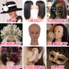 NEWSHAIR 21 Inch Bald Mannequin Head with Eyelash Female Wig Head Professional Cosmetology for Wig Making and Display Hat Helmet Glasses or Masks Display Head Model with Free T-Pins (Dark Brown)