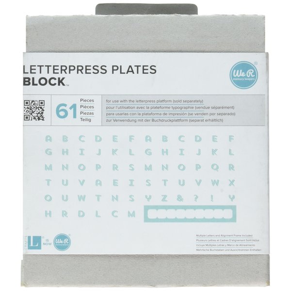 We R Memory Keepers 0633356037491 Printing Plate Letter Press-Block Set (67 Pieces)