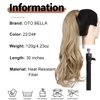 Ponytail Extension 30 Inch Flexible Wrap OTO BELLA Around Ponytail Hair Extensions 120g Long Curly Synthetic Ponytail Wavy Pretty Hair Ponytails Hairpieces For Women Daily Use (22/24#)