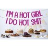 I'm A Hot Girl I Do Hot Shit Banner, Bachelorette Party Banner, Hot Girl 18th 21st 30th Birthday Party Decoration, Hot Girl Bday Party Supplies Rose Red