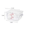 Excellante 2-Quart Polycarbonate Square Food Storage Containers, Clear