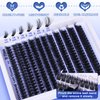 TOOCHUNAG Lash Extension Kit 12-22mm Fluffy Eyelash Extension Kit 100D Thick Volume Lash Clusters Kit D Curl Wispy Cluster Lashes Individual with Lash Bond and Seal and Tweezers