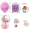 JoJo Birthday Party Supplies, 102 PCS Birthday Decorations Set Include Banner, Latex Balloons, Hanging Swirls, Cake Cupcake Toppers, Stickers Favors for Kids Girls Siwa Theme Party