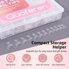 Quaferen Extra Short Nail Tips: 600Pcs Almond Nail Tips Half Cover Acrylic Nails Clear Nail Tips for Nail Extension 12 Sizes With Box