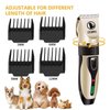 Ceenwes Dog Clippers Cordless Pet Grooming Kit, Professional Horse Clippers with Detachable Blade, Low Noise, USB Rechargeable, 5 Size Fine Tuning Knob, All in One Box