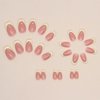 YoYoee Short Square False Nails French Press on Nails Yellow Fake Nails Acrylic Cute Nails Tips for Women and Girls 24PCS