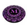Cell Phone Pop Up Grip Holder,Monogram Mandala Pink Purple M PopSockets Grip and Stand for Phones and Tablets