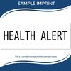 Office Stamp - Large Health Alert Rubber Stamp with Durable Wood Handle, Ideal for History Teachers, 7/8 x 2-1/4 Size - Easy-to-Use Stamp for Office and Educational Use, Essential Office Supply