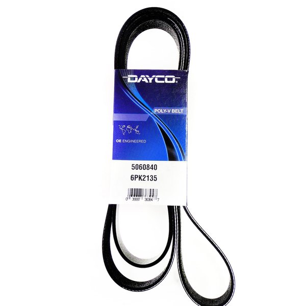 Dayco 5060840 Serpentine 6-Rib Belt with Overall Length of 84 Inches , Black