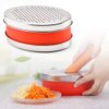 Cheese Grater with Storage Container & Lid Easy to Use Graters Citrus Lemon Zester with Food Storage Container & Lid Kitchen Grater For Cheese, Vegetables, Ginger, Grater