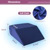 Wedge Pillow Cover case Leg Elevation Pillowcase Knee Post-Surgery Bed Wedge Replacement case with Pocket (Cover Only) - 24x21x8 Pillow Protector