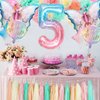 Butterfly Balloons for 5th Birthday Decorations Girl, Butterfly Foil Balloon for Butterfly Theme Birthday Party Decorations Supplies