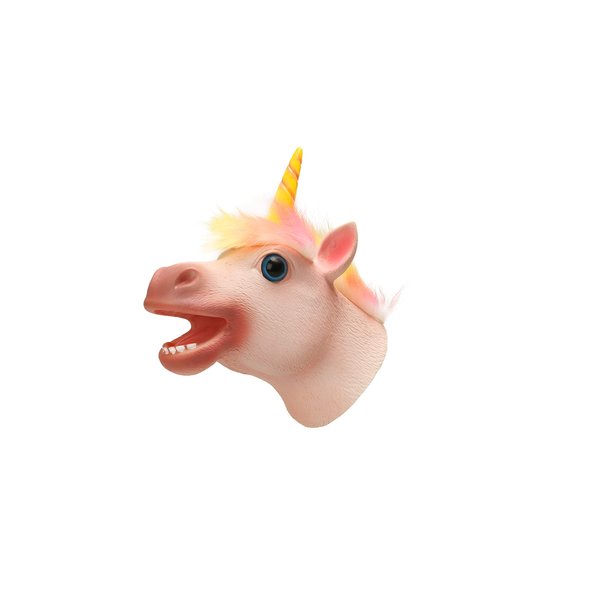 Yolococa Unicorn Hand Puppet Realistic Latex Soft Animal Toy Storytelling Role Play Party Supplies for Kids